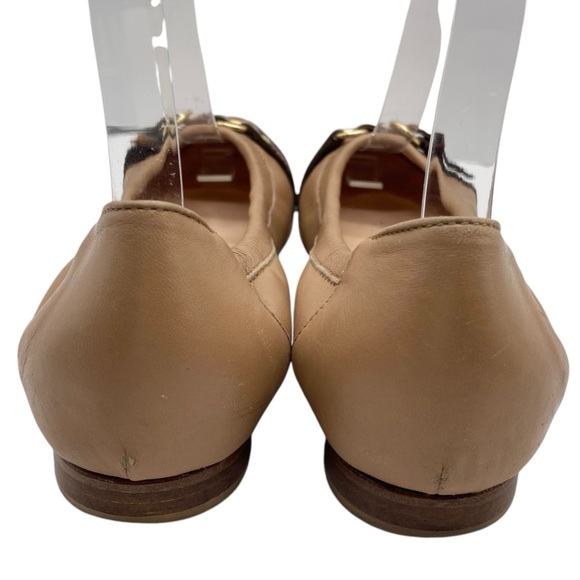 AGL Womens Shoes Monika Cap Toe Ballet Flats 7.5 Brown Tortoise Leather Designer - Picture 8 of 13